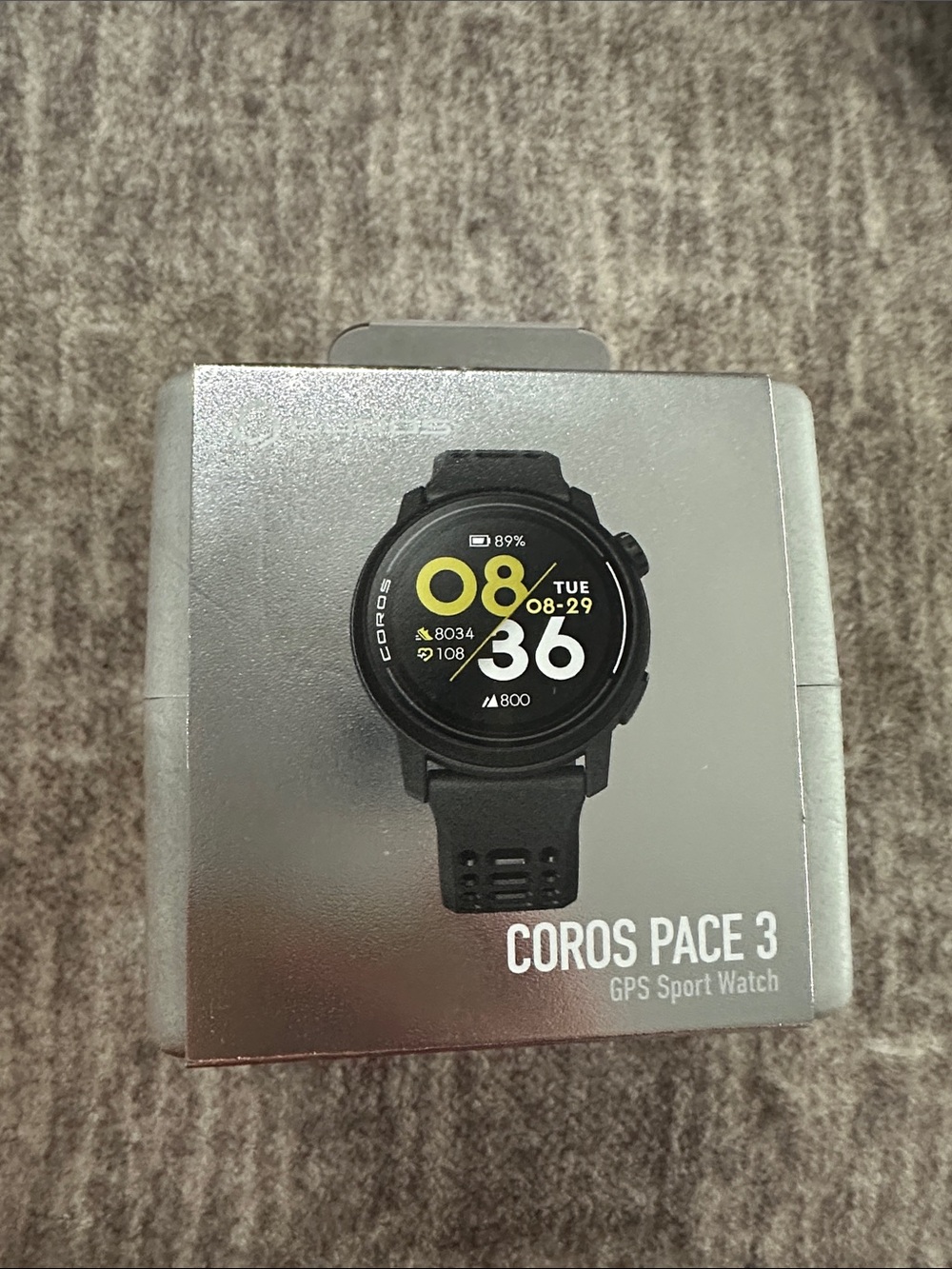 Coro Pace 3 GPS Sport Watch - Black and Yellow Display Accents